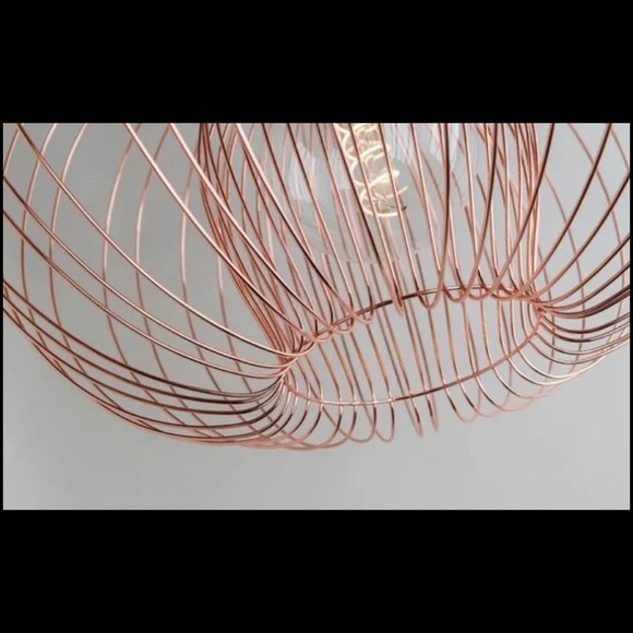 Copper geometric pendant lights - Picture 2 of 4